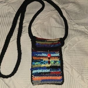 Multicolor Crochet Crossbody Bag